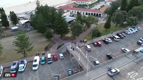Drone footage of the Australian shooting.