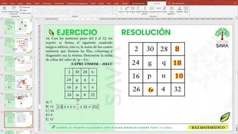 SAVIA REPASO 2025 - 2 | Semana 02 | RM S2