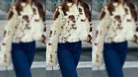 Faux Fur Zip Up Cropped Outerwear