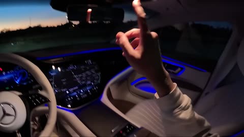 2022 Mercedes-Benz EQS 580 - POV Night Drive (Binaural Audio)