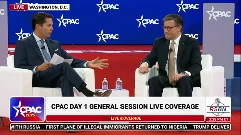 FULL INTERVIEW| Mike Johnson CPAC 2025 Day One - 2/20/25