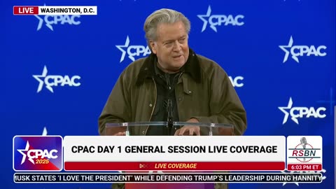 FULL SPEECH: Steve Bannon CPAC 2025 Day One - 2/20/25