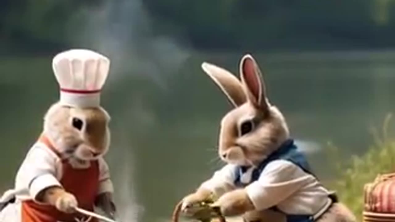 rabbit going for a picnic