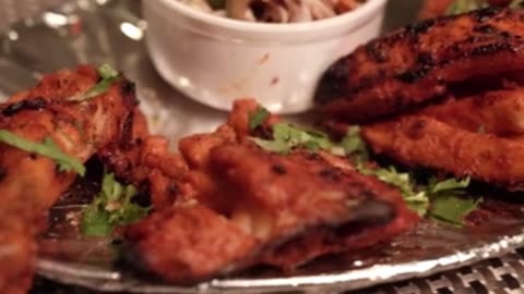 Fire-Grilled Tandoori Chicken Bites with Mint Raita