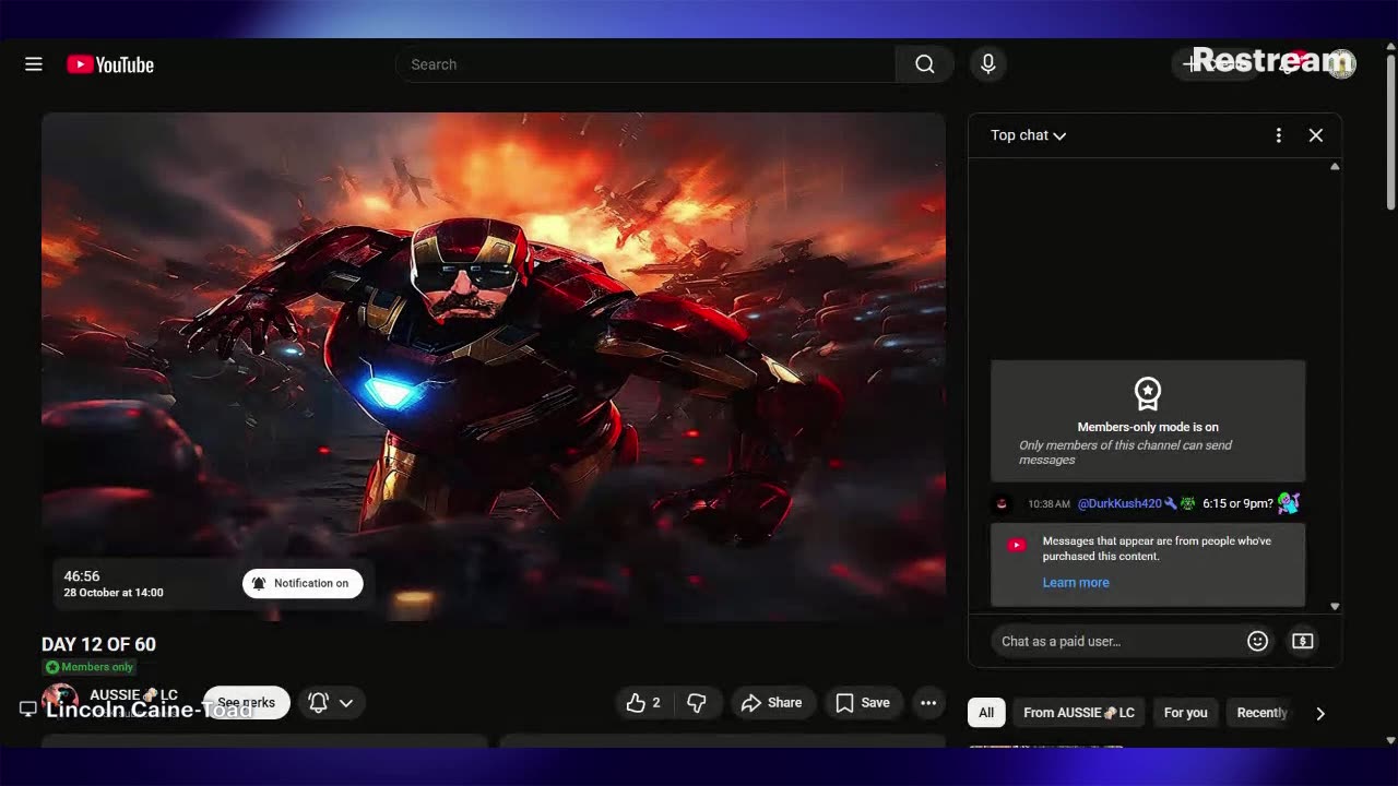 Live with Restream, October 28