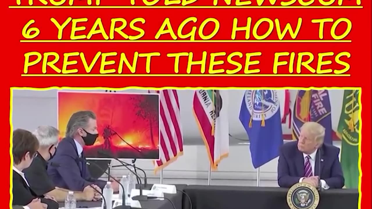 TRUMP TOLD NEWSCUM 6 YEARS AGO HOW TO PREVENT THESE FIRES
