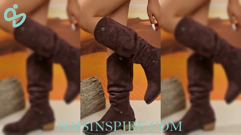 Foldable Color Reversible Western Cowboy Boots