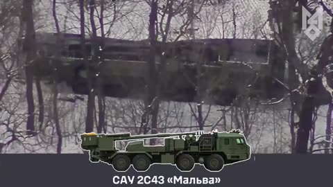 Cluster Munitions Shred Russian Self-Propelled Heavy Gun and It's Crew