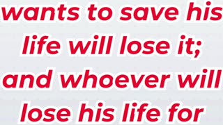 “Losing to Save: The Way of True Life” Mark 8:35.#shortvideo #shorts #youtubeshorts #ytshorts #reels