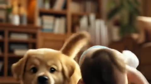How Cute Baby On Roller Skates- Puppy Laughs! Funny Baby Videos #funnybabies #babylaughing #cutebaby
