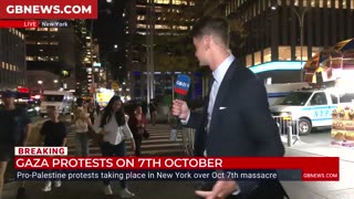 A protester told GB News he’s pushing for 50% trans leadership in Gaza