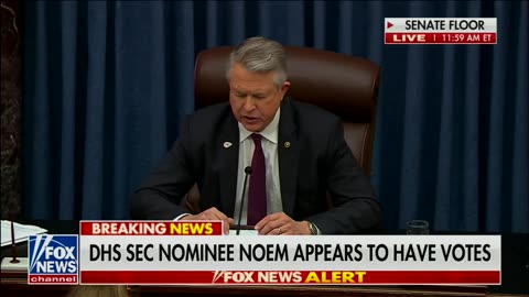 The U.S. Senate has voted to confirm Kristi Noem as the next Secretary of Homeland Security