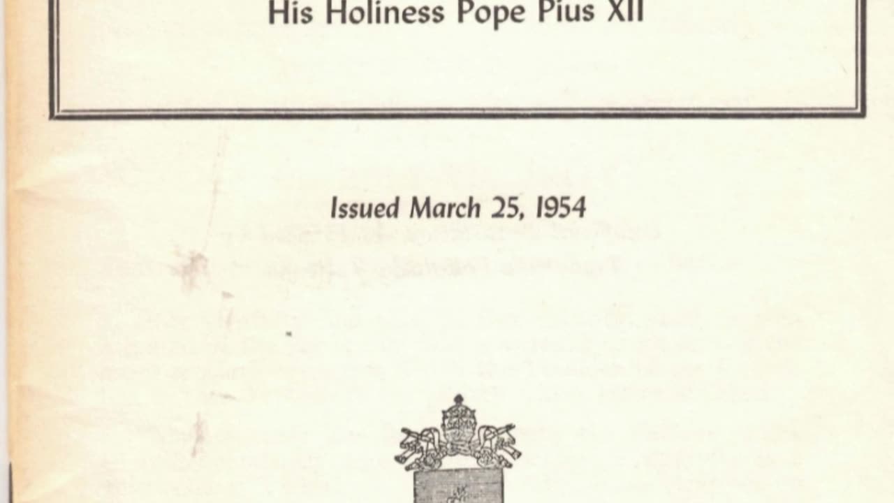 Fr Hewko, "On Holy Virginity" Pius XII 9/26/25 (NH)