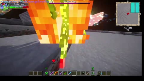 Minecraft mob Battle nuclear vs the soldier bug