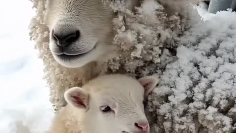 goat baby snow 🥸