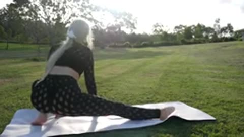 Relaxing Yoga In The Park