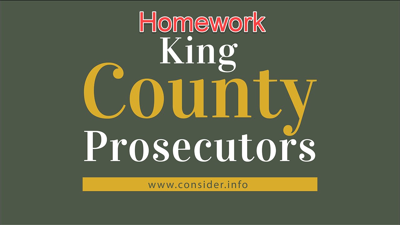 Homework Assignment : Prosecutor Bible Study