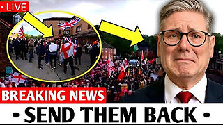 Angry UK protesters.