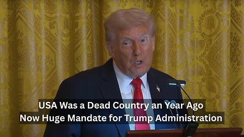 USA Was a Dead Country an Year Ago - Now Huge Mandate for Trump Administration