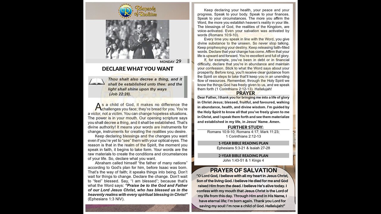 Rhapsody of realities September 29. 2025