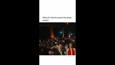 When it's time to present the group project: 😁
