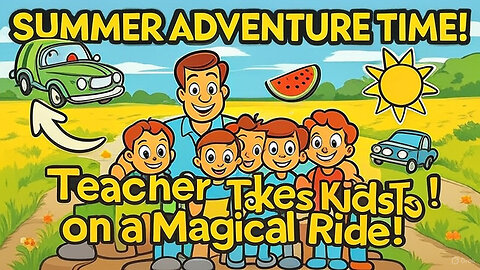 🌞 Summer Adventure Time! Teacher's Magical Car Ride with Kids! 🚗🍉