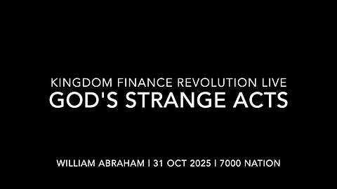 Prophetic Acts That Shift Nations: Isaiah 20 → Mark 11 -Kingdom Finance Revolution Live -31 Oct 2025