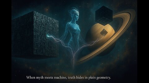 What are the similarities between the Borg Cube from Star Trek and the black cube on Saturn?