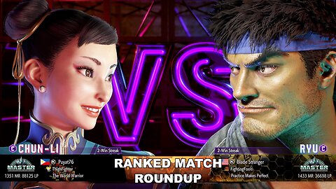 Kuya Kalbo SF6 Ranked Match Roundup. Chun Li Master Rank [Hori Fight Stick]