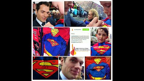 HENRY CAVILL ⭐ signed Superboy 🦸‍♂️ costume donated to the Christopher + Dana Reeve Foundation 🧡