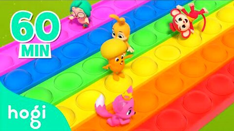 Colorful Valentine's Day with Hogi | Learn Colors with Pop It + More | Colors for Kids