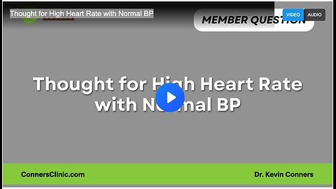 Thought for High Heart Rate with Normal BP