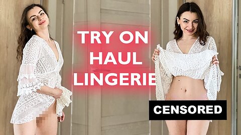 [4K USA]CHEEKY STRETCH SEAMLESS THONGS/G-STRING!NEW DELICATE WHITE DRESS!TRY ON HAUL LINGERIE REVIEW