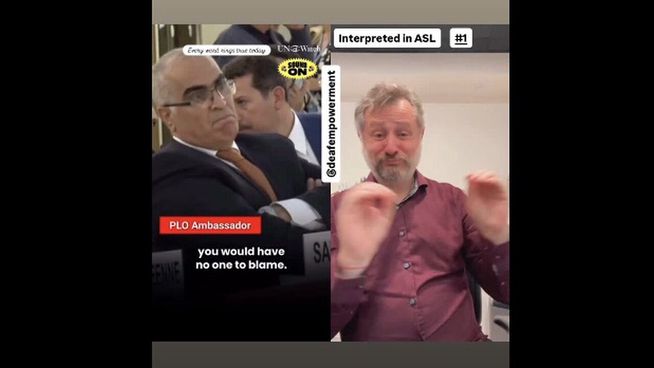 ASL interpreted - The son of Hamas leader slams UN leaders