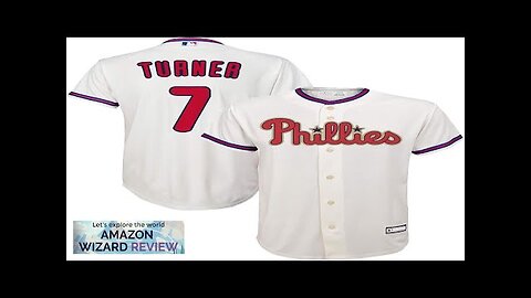 Trea Turner Philadelphia Phillies MLB Kids Youth 8-20 Ivory Cream Alternate Player Review