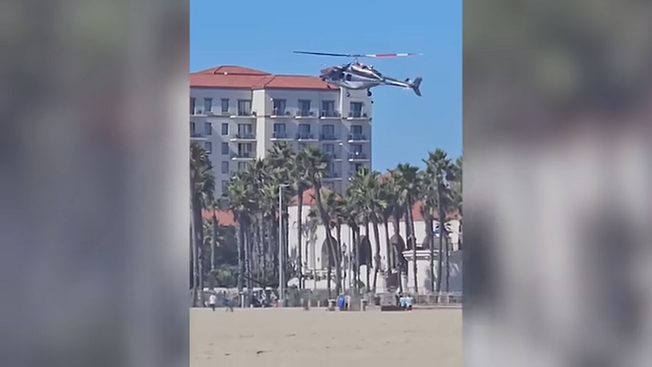 Helicopter Spirals Out of Control in Terrifying Scene on Hunting Beach