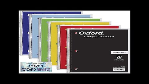 Oxford Spiral Notebook 6 Pack 1 Subject College Ruled Paper 8 x Review