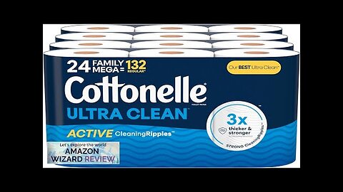 Cottonelle Ultra Clean Toilet Paper with Active CleaningRipples Texture 24 Family Mega Review