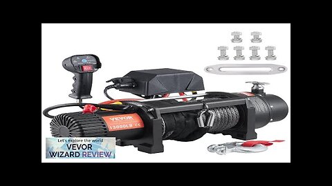 VEVOR Electric Winch 12V 13000 lb Load Capacity Nylon Rope Winch IP67 Review