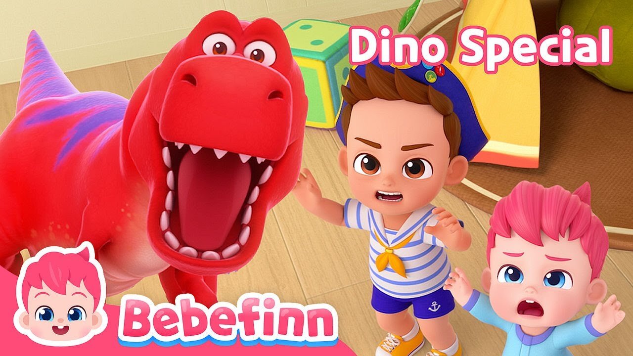 Dino Finger and The Dino World Song Series Compilation | Bebefinn Nursery Rhymes for Kids