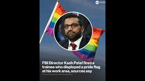 Patel Fires Agent Trainee Who Displayed Pride Flag 