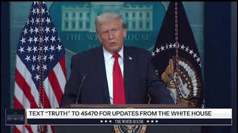 Trump Speaks at White House Press Briefing on Anniversary of 2nd Term[Jan. 20, 2026]