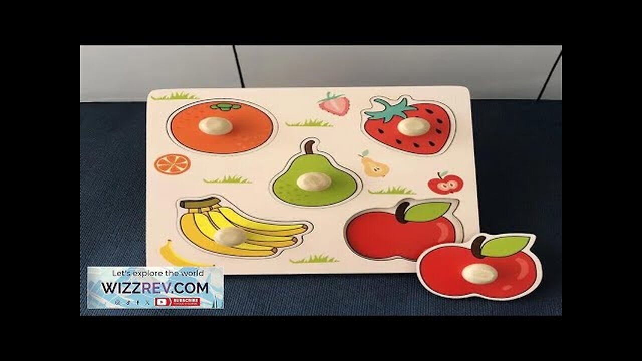 Children Hand Scratch Board Baby Montessori Early Education Fruit Cognitive Puzzle Toy Review