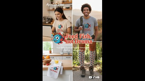Funny Aquarium T-Shirt: 'Feed Fish, Not Drama' – Must-Have Merch for Zen Fishkeepers & Hobbyists!