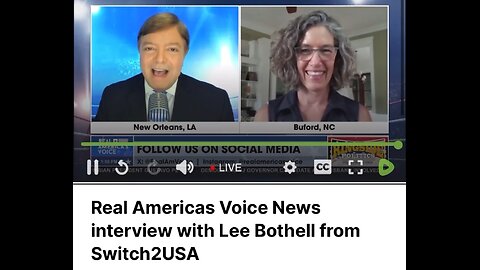 Real Americas Voice News interview with Lee Bothell from Switch2USA.com