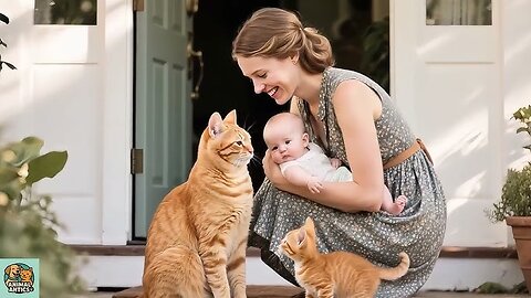 “Mom Cat Rescues Abandoned Baby | Nurses & Waits for Mom 🐱👶”
