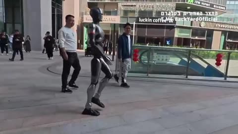 A robot 🤖 walking in China