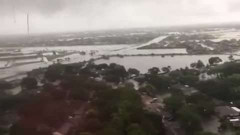 Coast Guard Assess the Aftermath of Damage Caused by Hurricane Harvey During Search and Rescue