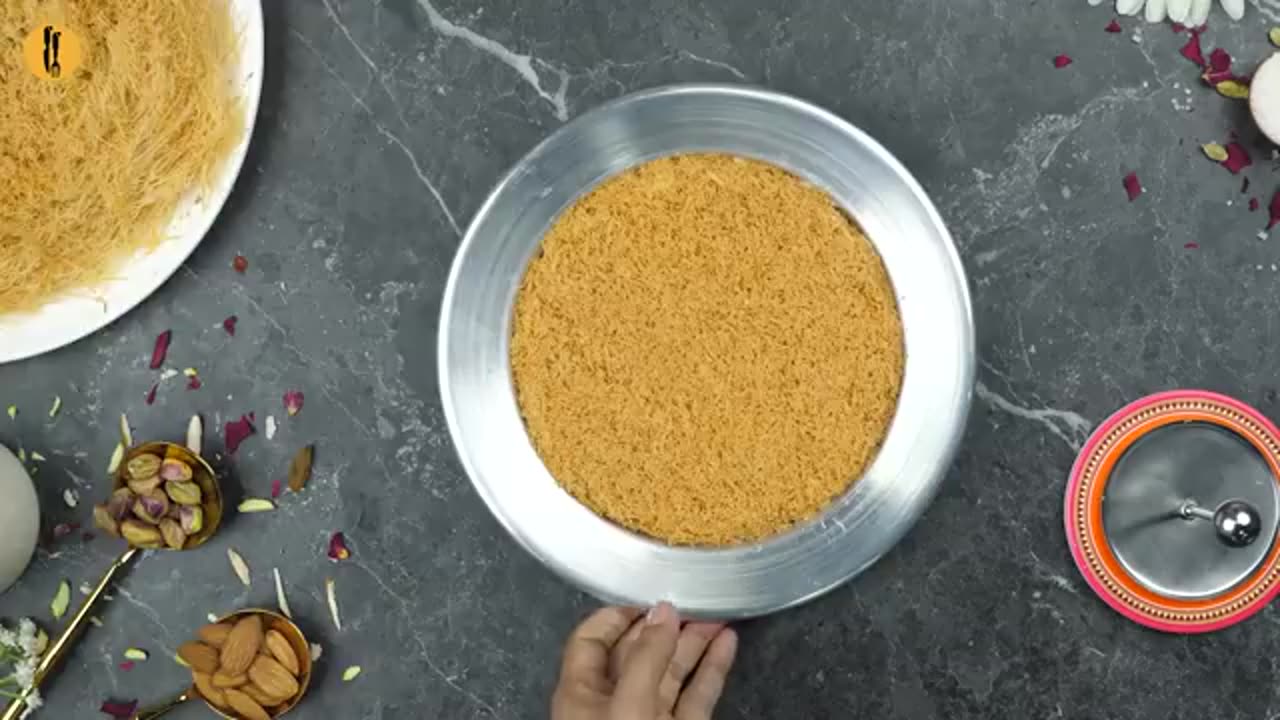 Kunafa with pheni without oven recipe