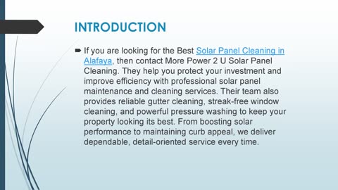 Best Solar Panel Cleaning in Alafaya